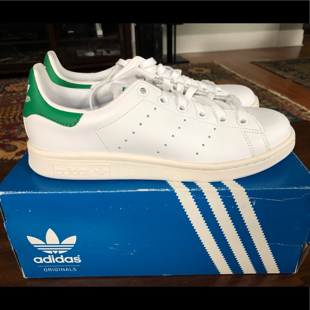 Adidas Stan Smith White Green Size 6M/7W